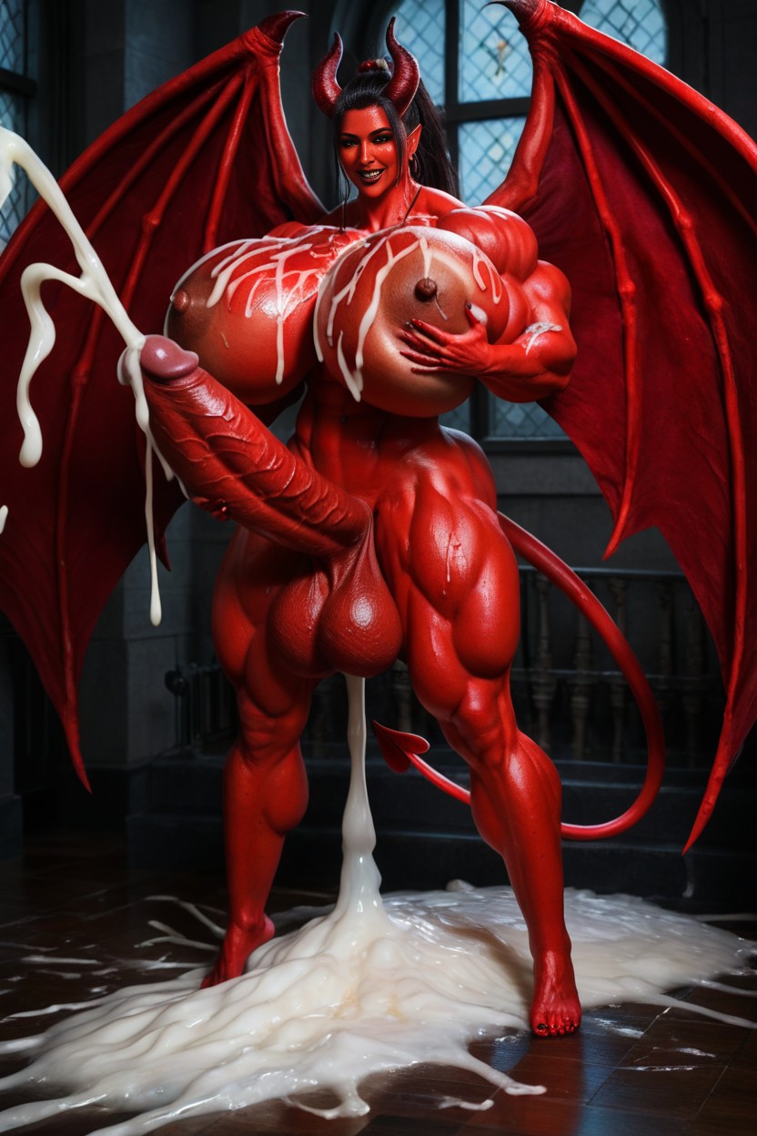 Gigantic, Hyper Massive Thick Cock, Standing Shemale AI Porn