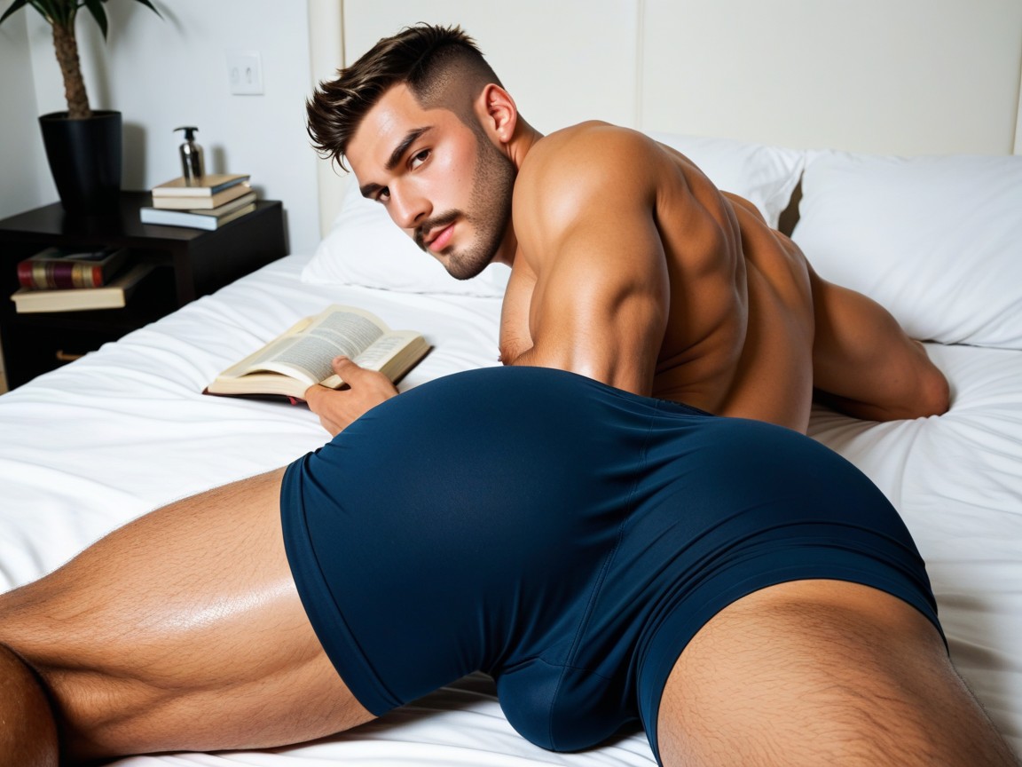 Rear View, Buzzcut, Horny AI Gay Porn