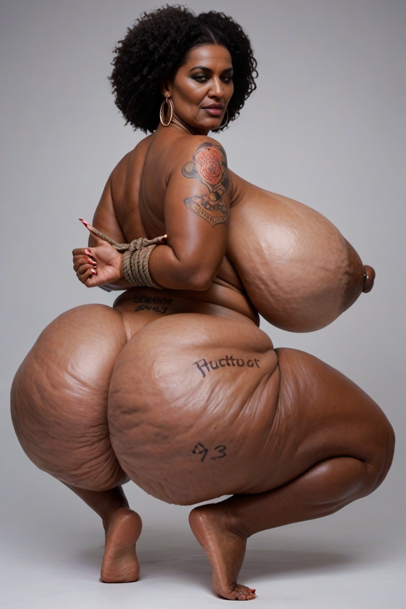 Body Writing, Ass With Cellulite, Colossal Ass AI Porn