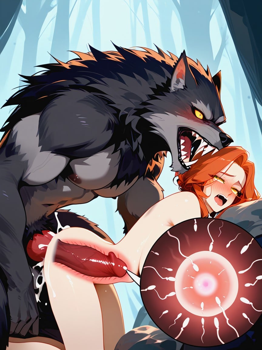 Yellow Eyes, Doggy Style, High Detailed AI獸人黃片