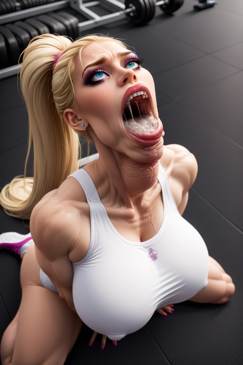 Deepthroat To Base, Massive Veiny Balls, Tanned Skin AI Porn