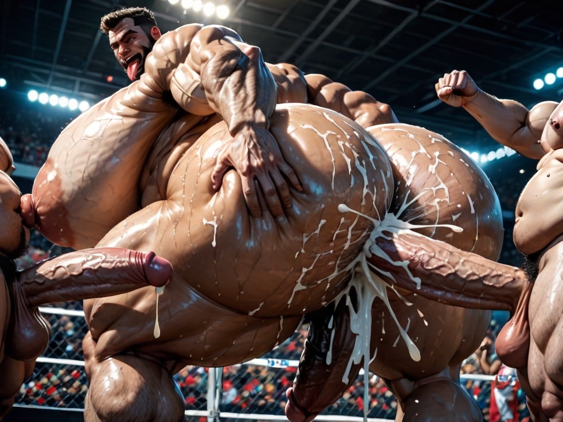 Massive Muscles, Close Up, 20+ AI Gay Porn
