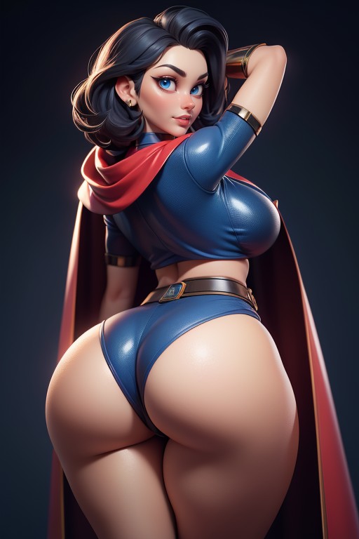 Black Hair, Super Woman, Beautiful Face 헨타이 AI 포르노
