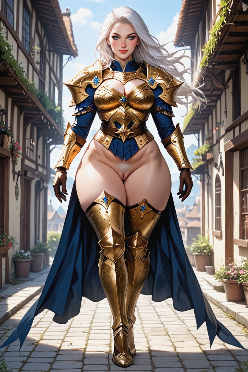 European Village, Waist, Standing AI Porn