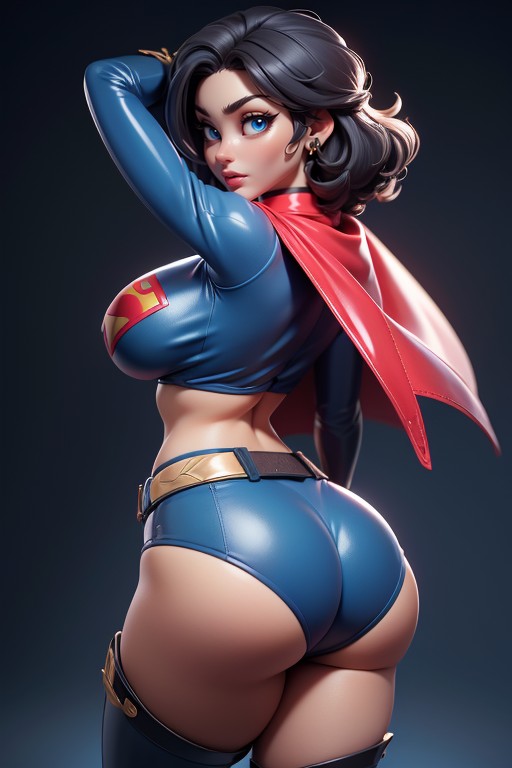 Perfect Body Proportions, Beautiful Face, Rear View Porno IA Hentai
