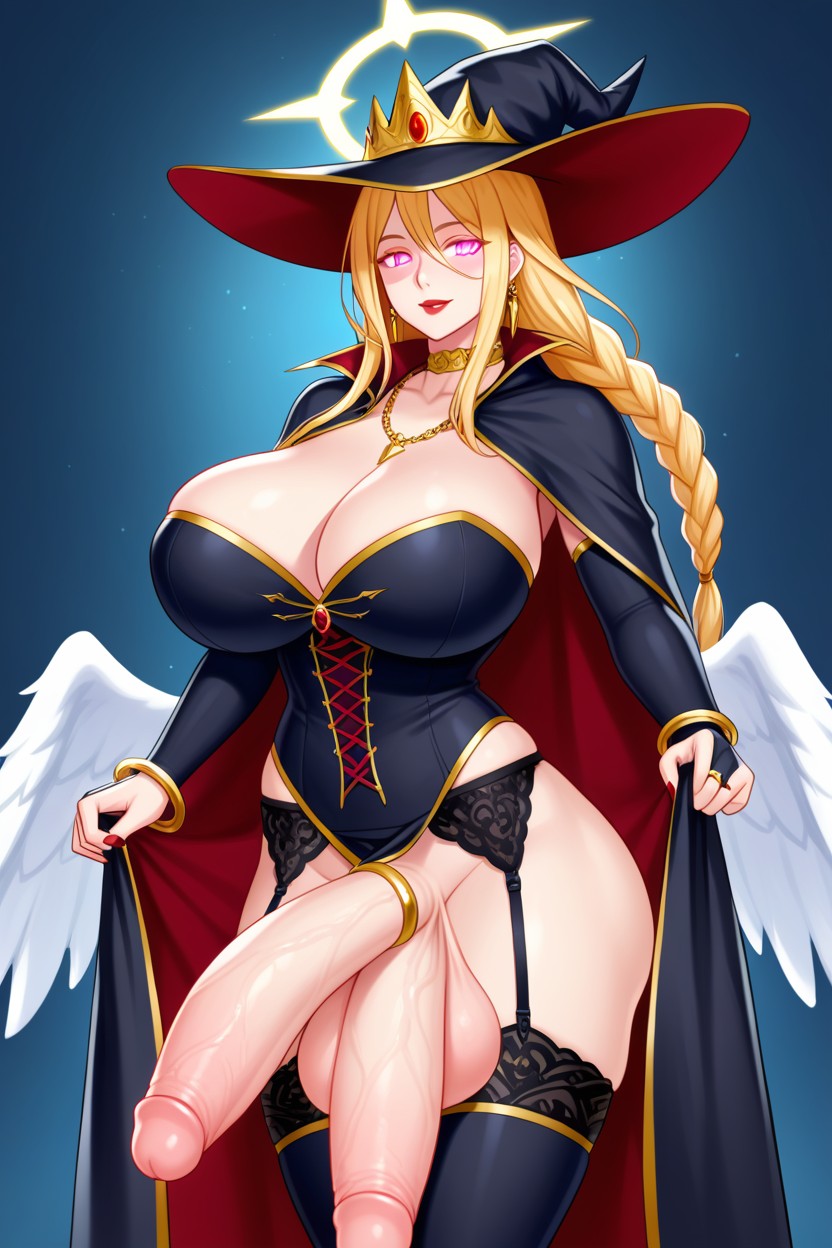 Necklace, Penis Down To Shin, Big Breasts Shemale AI Porn