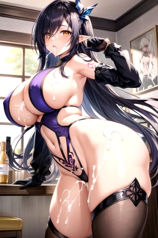 Pub Purple Tattoo, Extreme Creampie, Female Hentai AI Porn