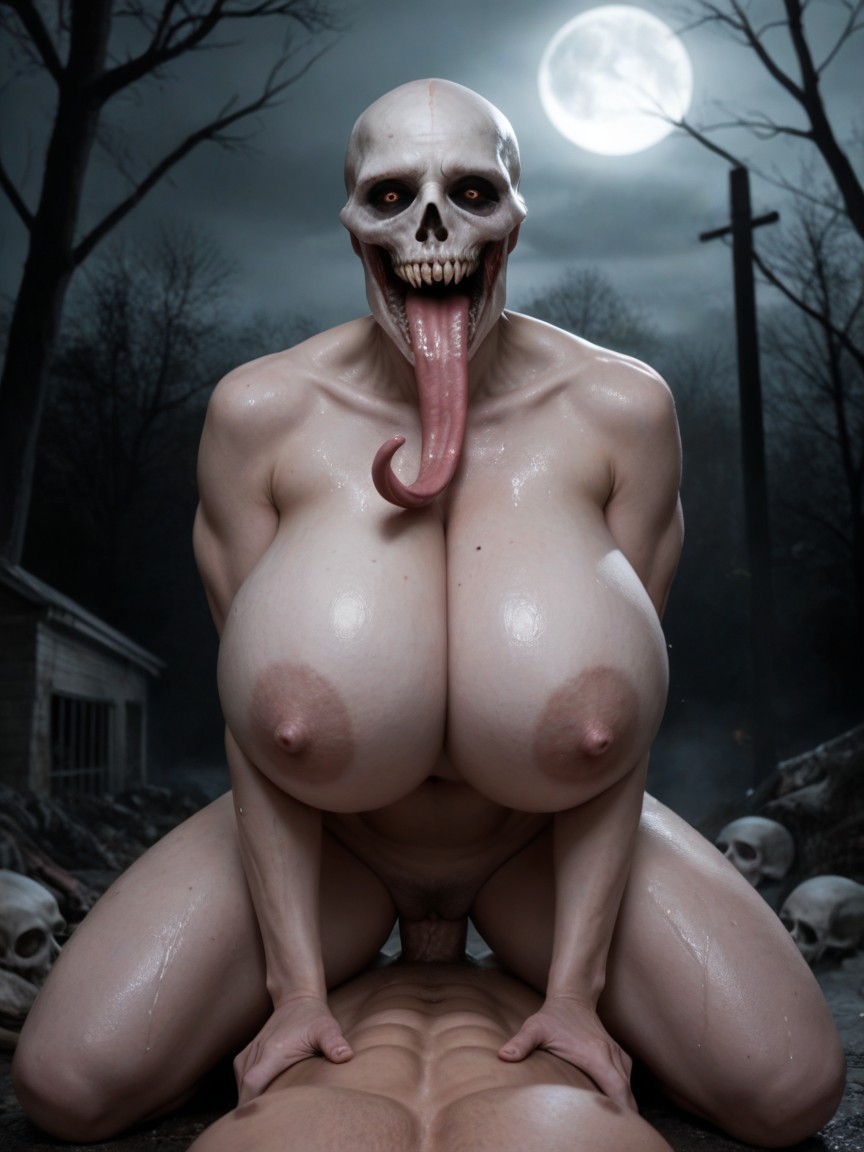 Abs, Abandoned, Tall Grey Alien Women AI Porn