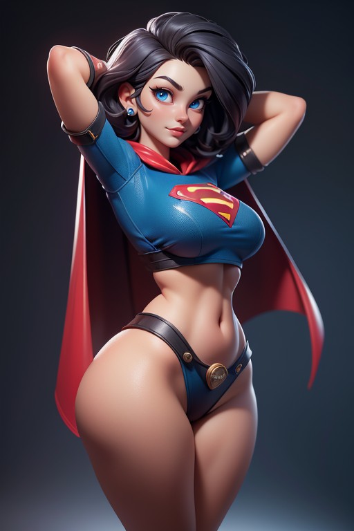 Thick Body, Sexy, Bare Ass Cheeks Visible Hentai IA
