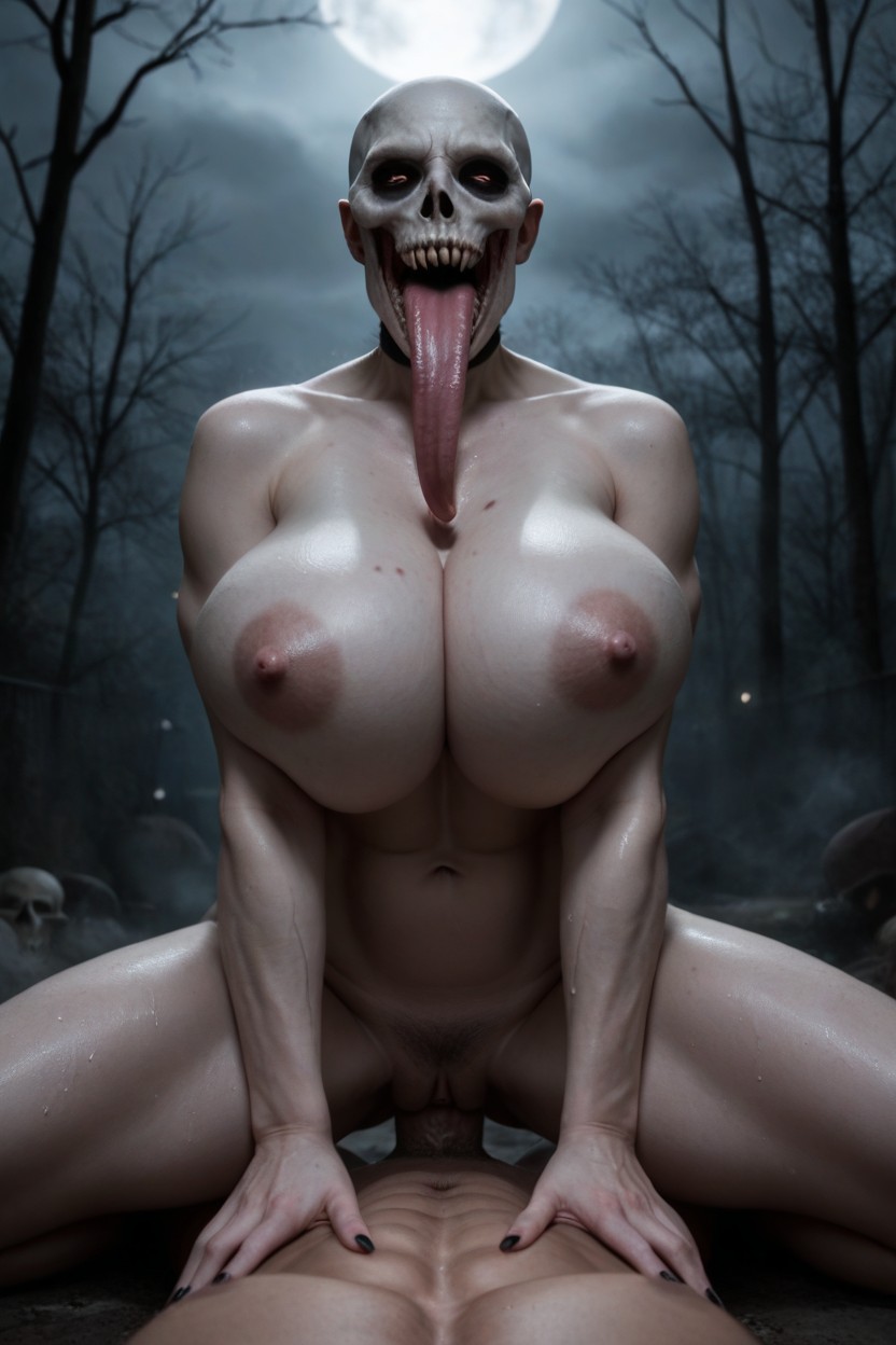 Pale Skin, Abandoned, Evil Smile AI Porn