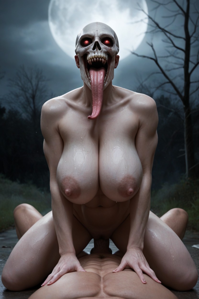 Culo Más Grande Que Torso, Evil Smile, Gemidos Porno IA