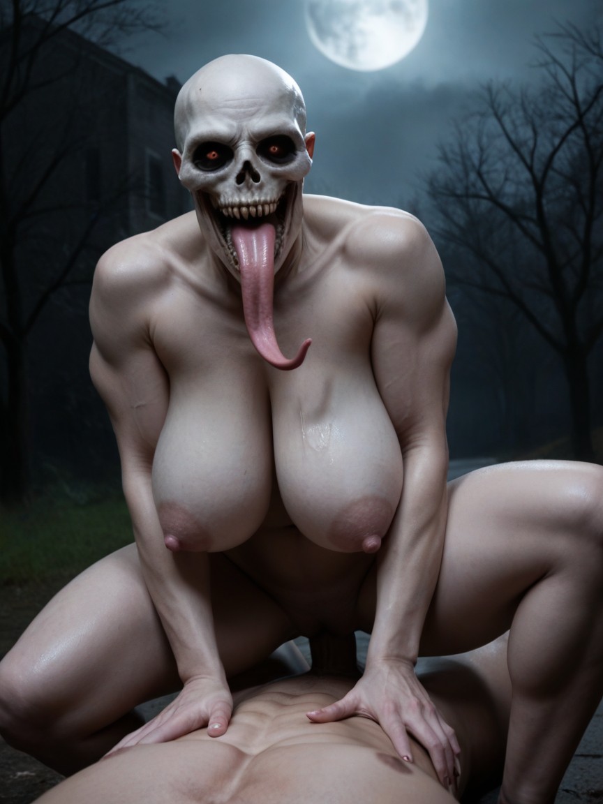 Angry, Skulls Thrown On The Floor, Pale Skin AI Porn