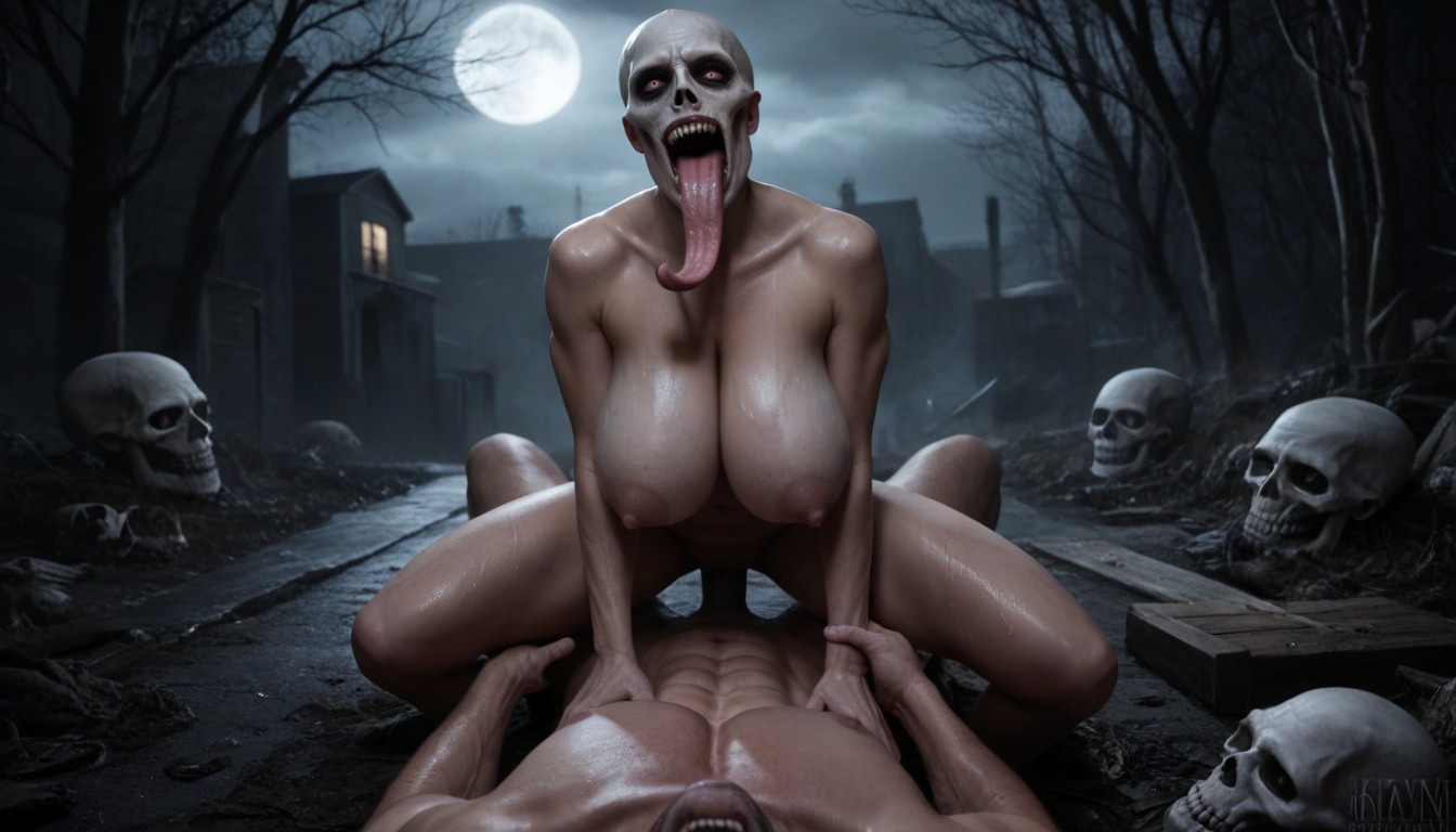 Horror, Spooky, Extremely Sharp Teeth Porno IA
