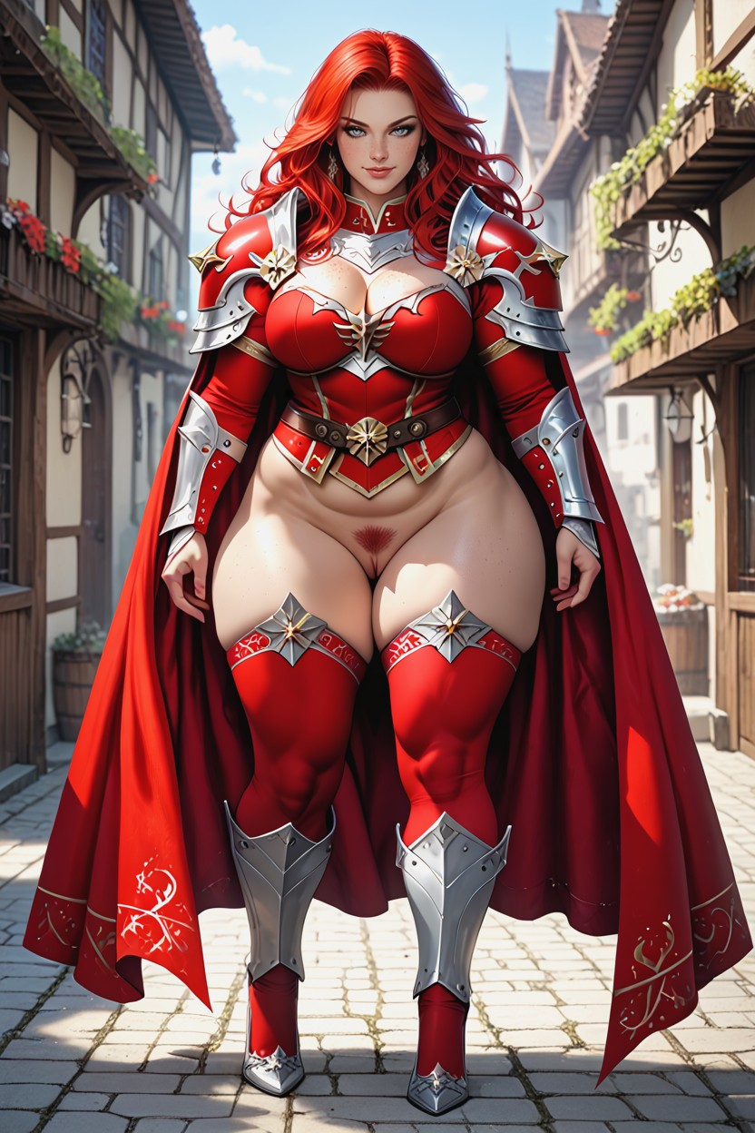 Six Pack Abs, Thick Thighs, Heels AI Porn
