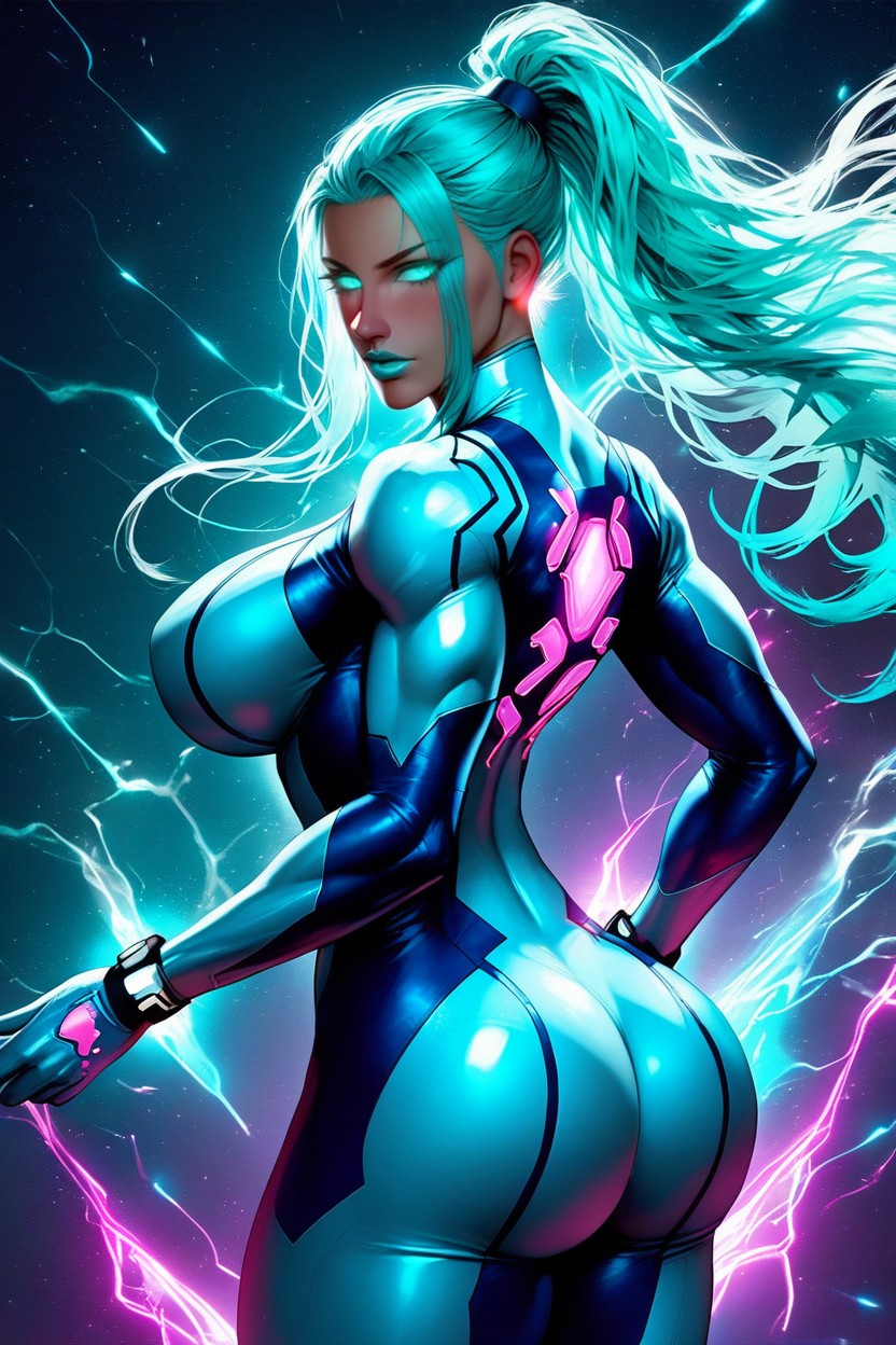 Bubble Butt, Massive Breast, Many Celestial Bodies In Background AI Porn