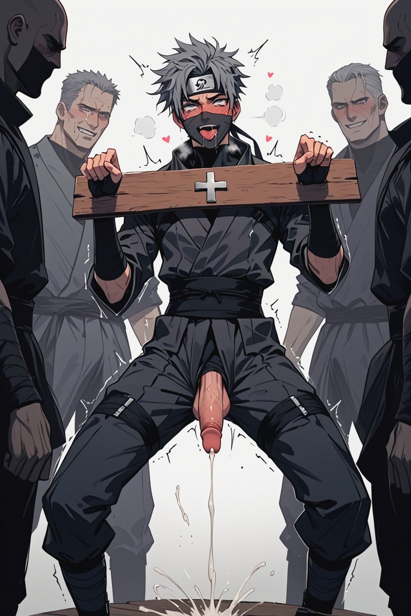 Full Body, Motion Lines, Many People Around AI Gay Porn