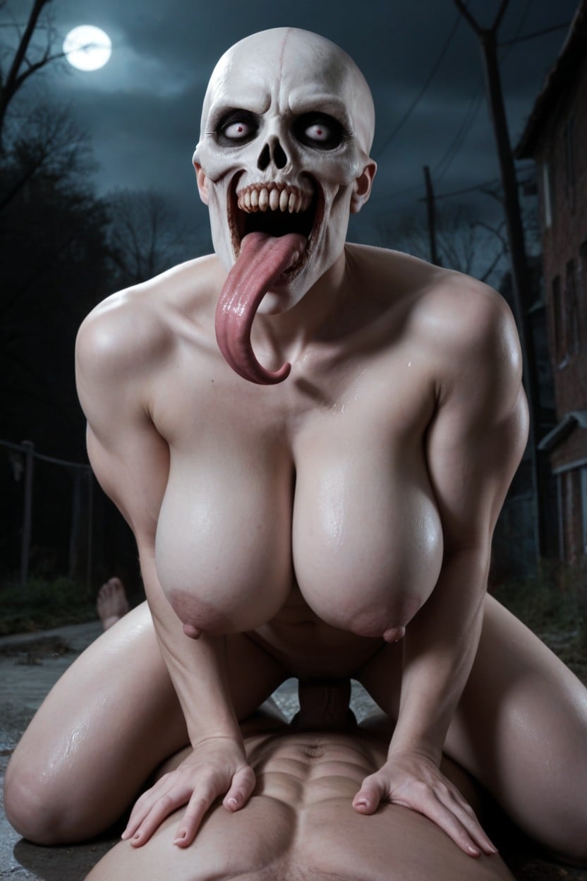Man With A Massive Veiny Dick, Night, Apretando Los Pechos Porno IA