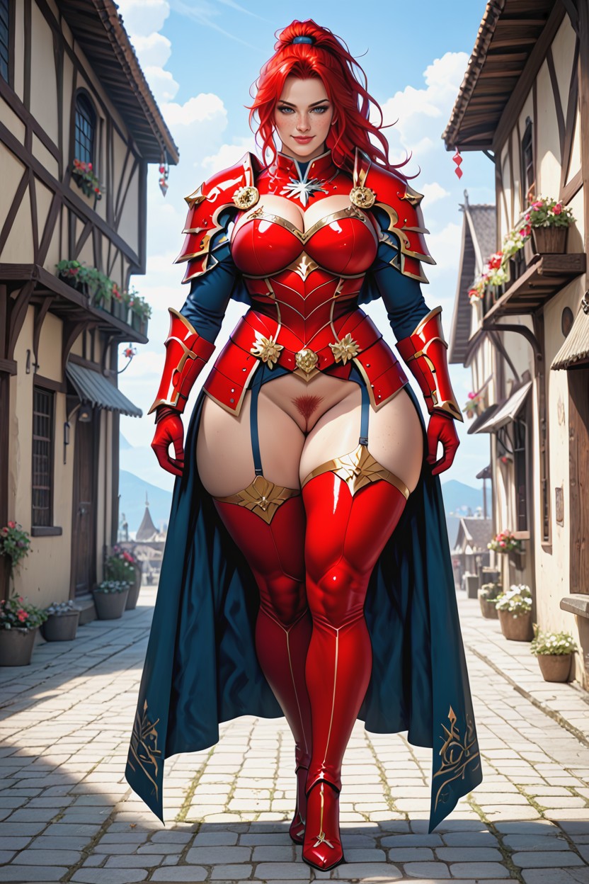 Front View, Heels, Extremely Large Ass AI Porn