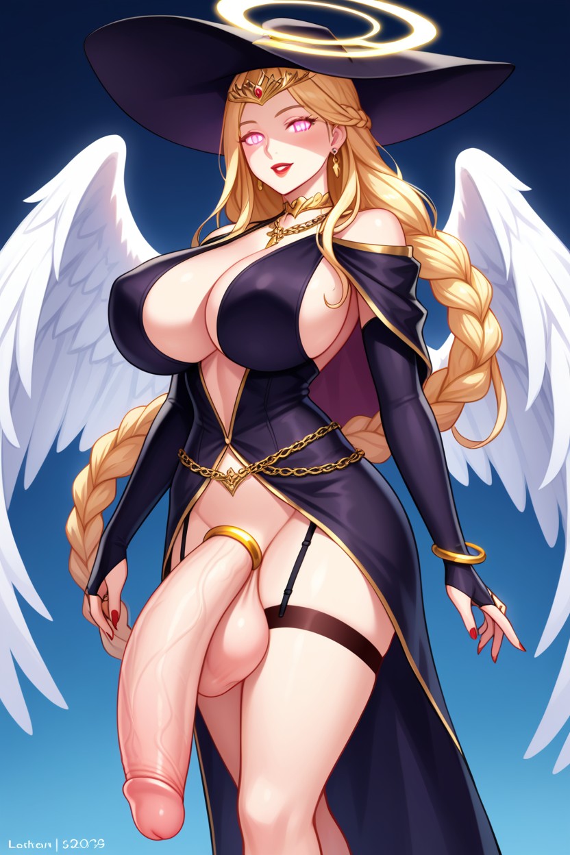 Garter Straps, Necklace, Big Testicles Shemale AI Porn