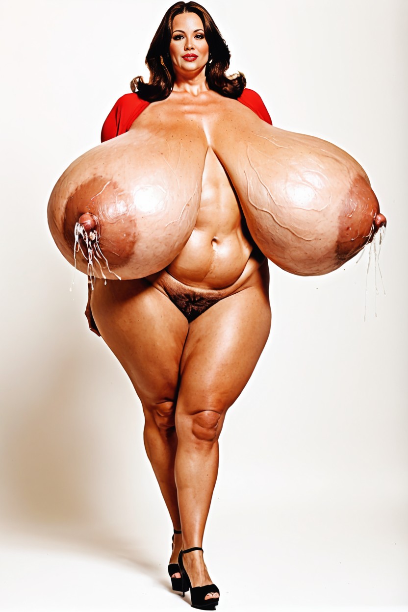 Pink Nipples, Body Waist, Veins On Breasts AI Porn