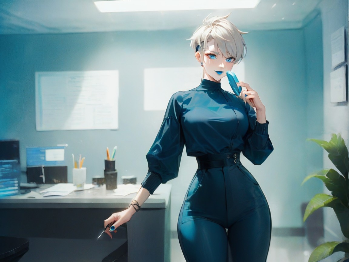 Nsfw, Blue Jacket, Cul Arrondi Porno IA Hentai