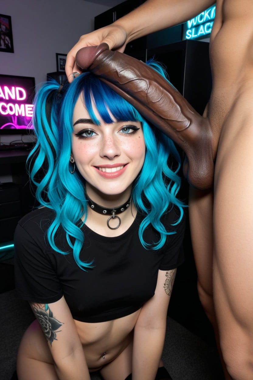 Emo, Gaming Pc In The Background, Youthfull AI Porn