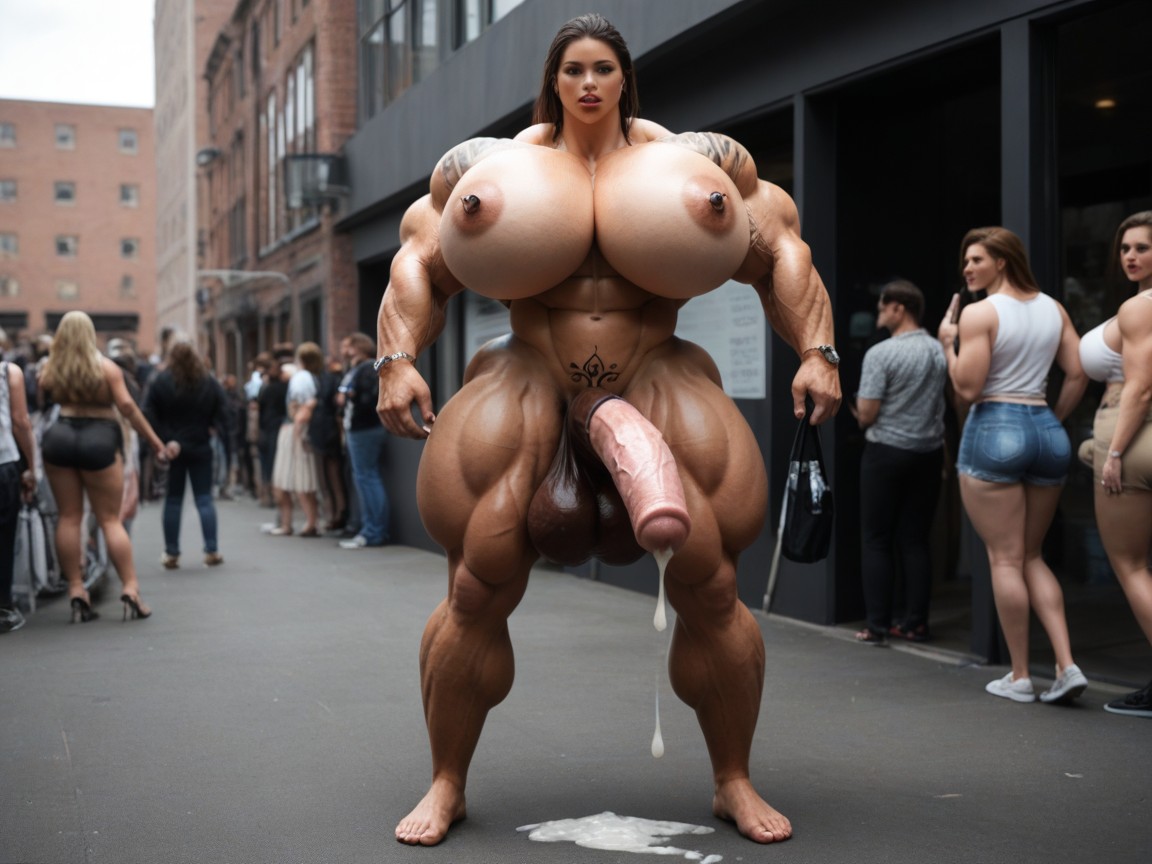 Horsepenis Bigger Than Body, Ass Bigger Than Torso, Crotch Tattoo Shemale AI Porn