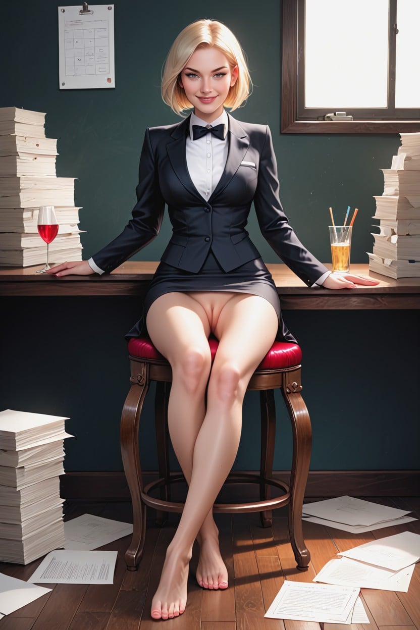 Closed Legs, Huge Eyes, Ultra Photo Realistic AI Porn