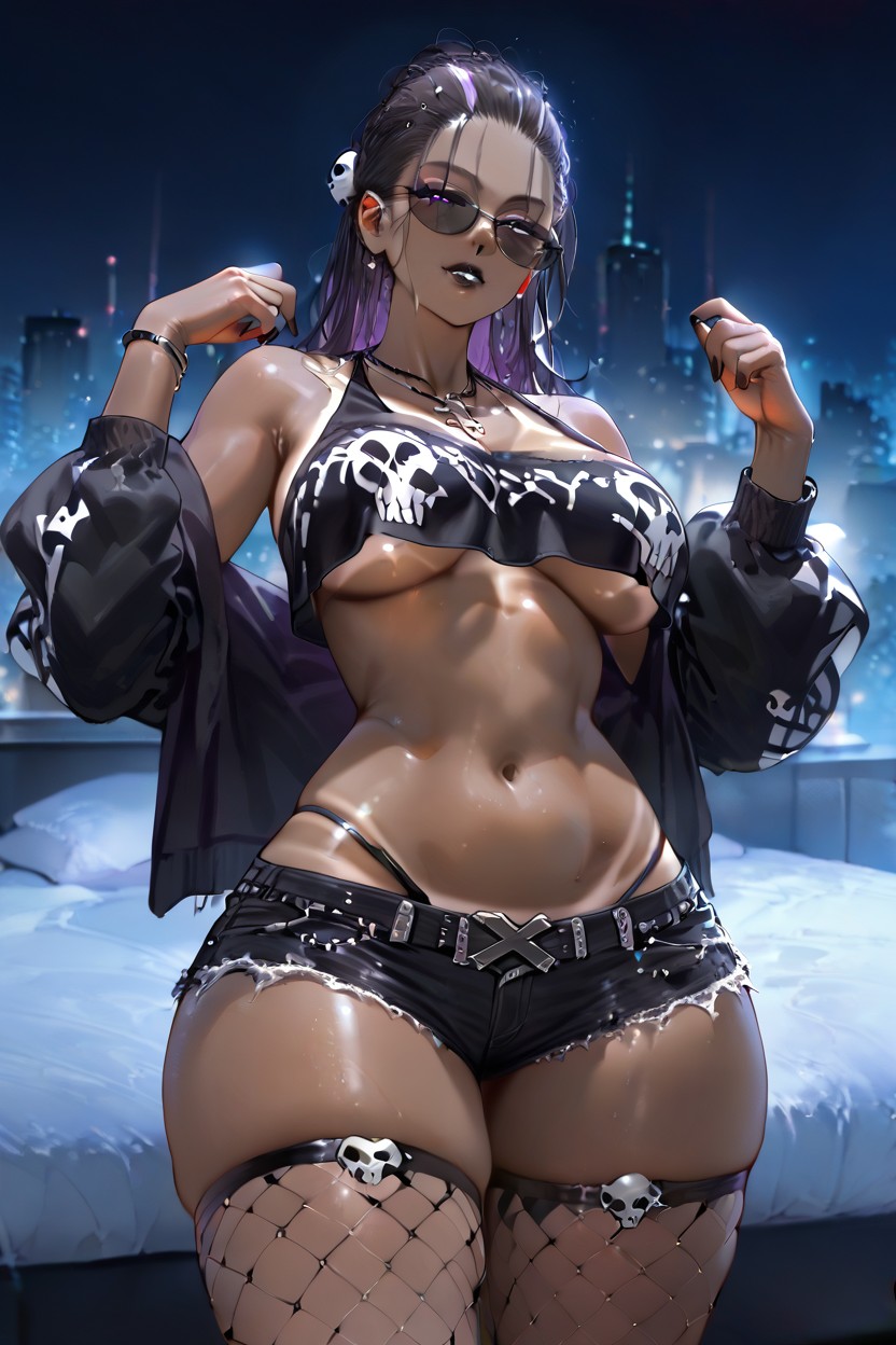 Model, Multicolored Hair, Man Hentai AI Porn