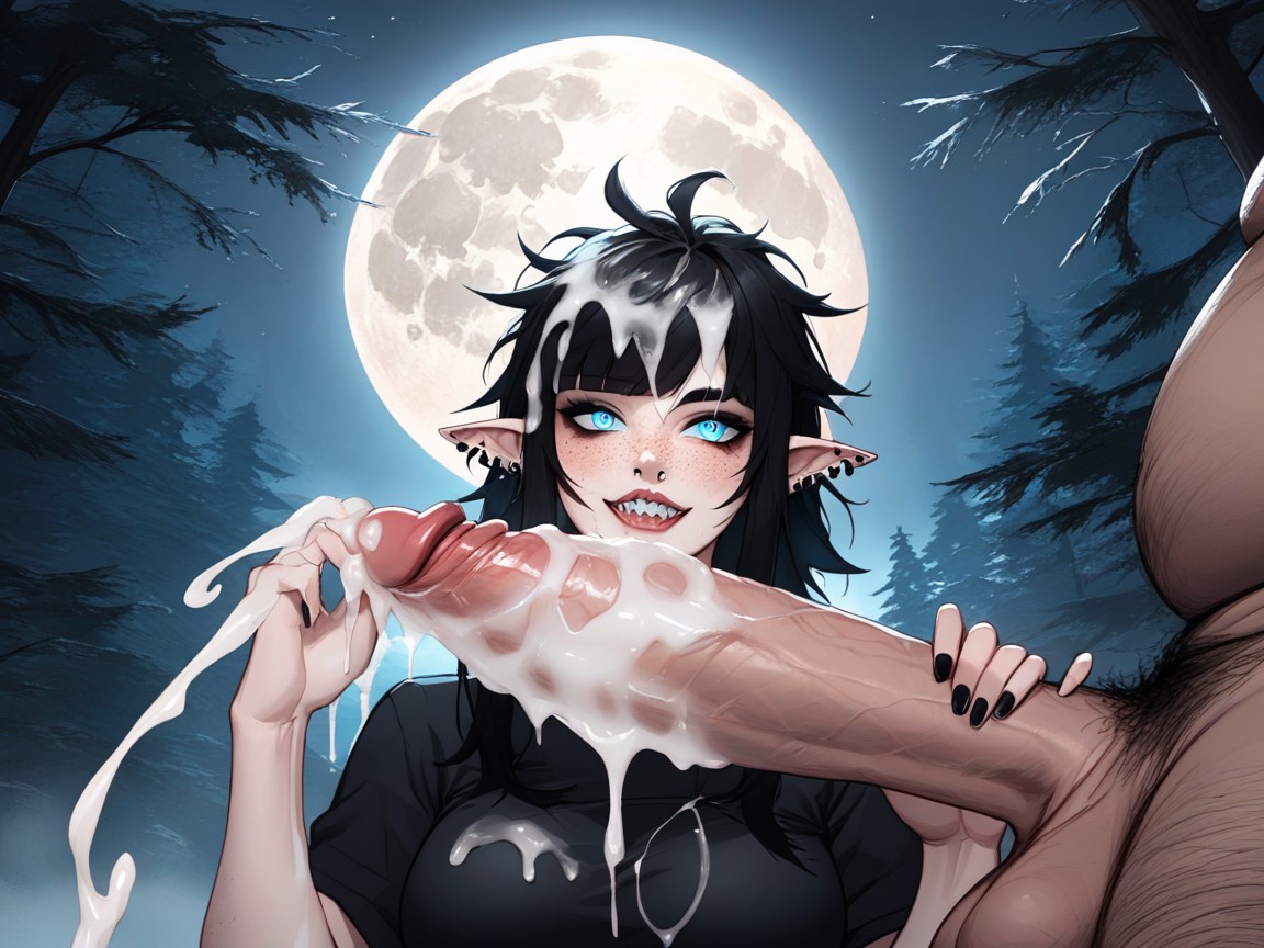 Black Hair, Highly Detailed Eyes, Delicate Frame Porno IA