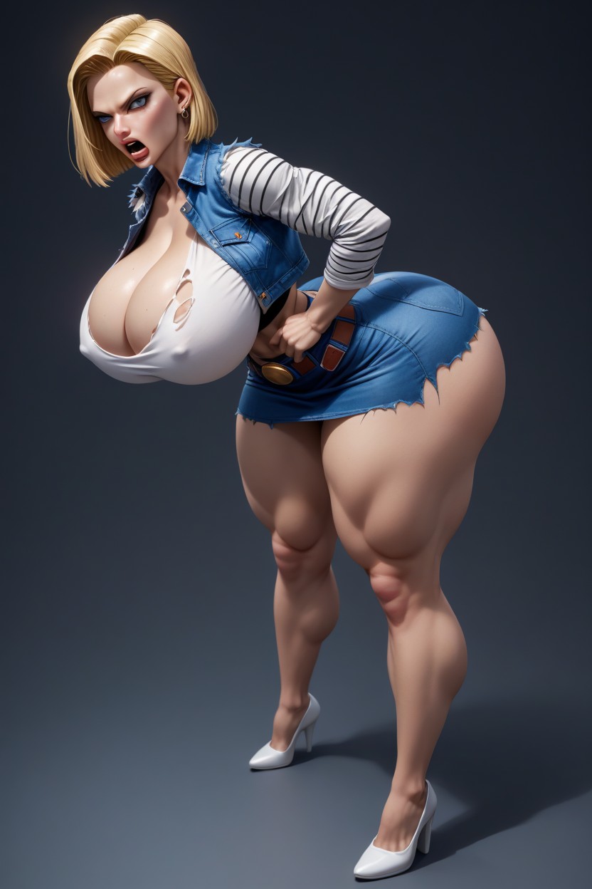 Perfect Face, Side View, Muscular AI Porn