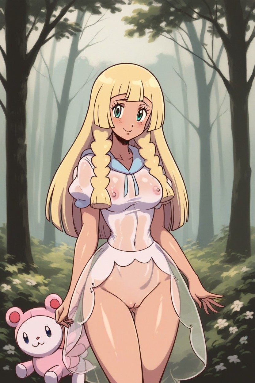 Shiny Oiled Skin, Cutest Sweetheart In Universe, Unnatural Wasp Waist AI Porn