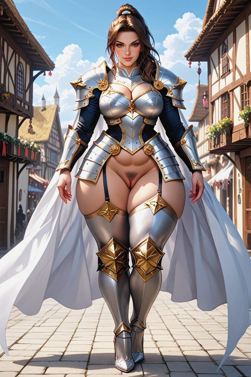 Six Pack Abs, Details Eye, Skirt AI Porn