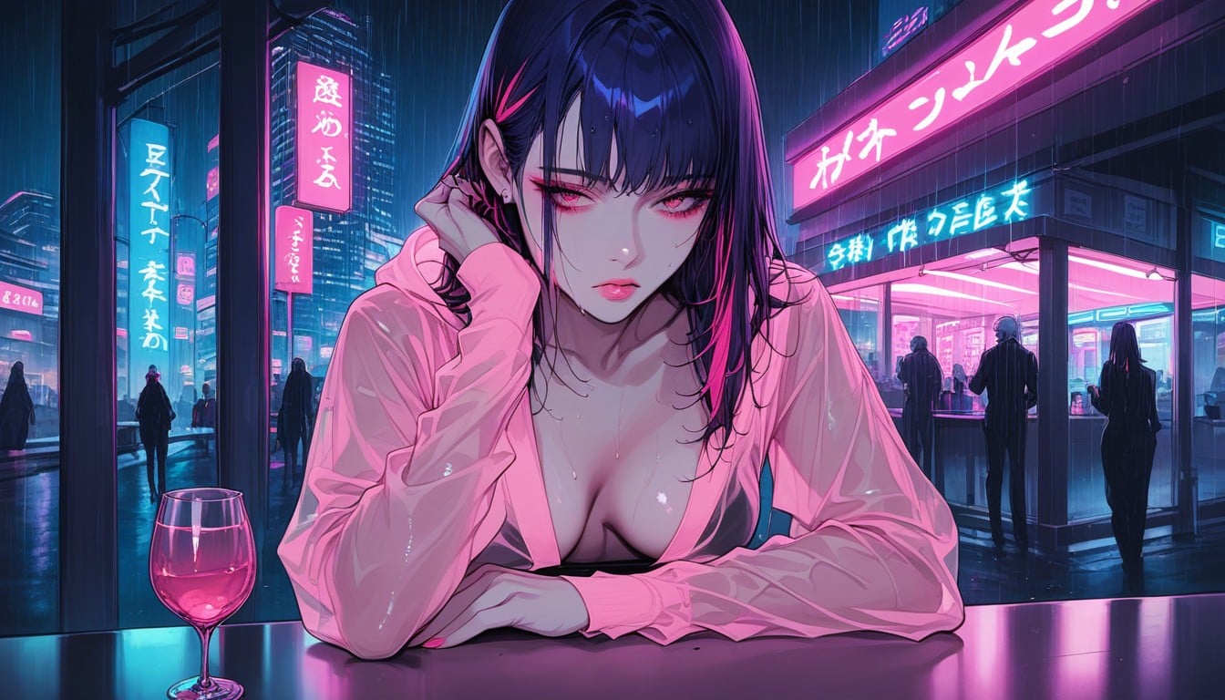 Pink Interior Light Hentai AI Porn