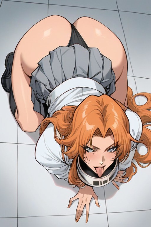 Black Socks, Grey Skirt, Bowl Porno IA Hentai