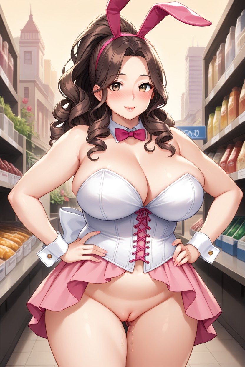 Wide Eyes, Curly Hair, Pussy Juice Hentai AI Porn