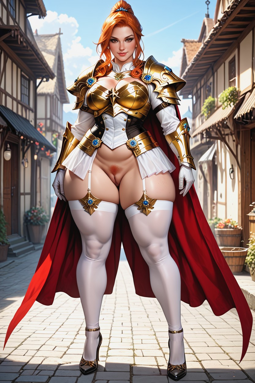 Front View, Full Body, Ponytail AI Porn