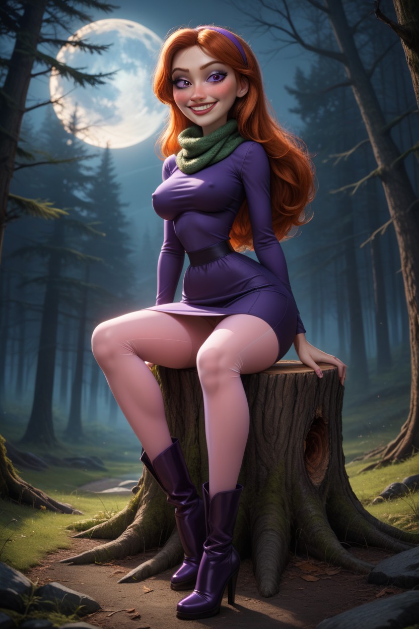 Nighttime, Excessive Skindentation, From Scooby Doo Hentai AI Porn