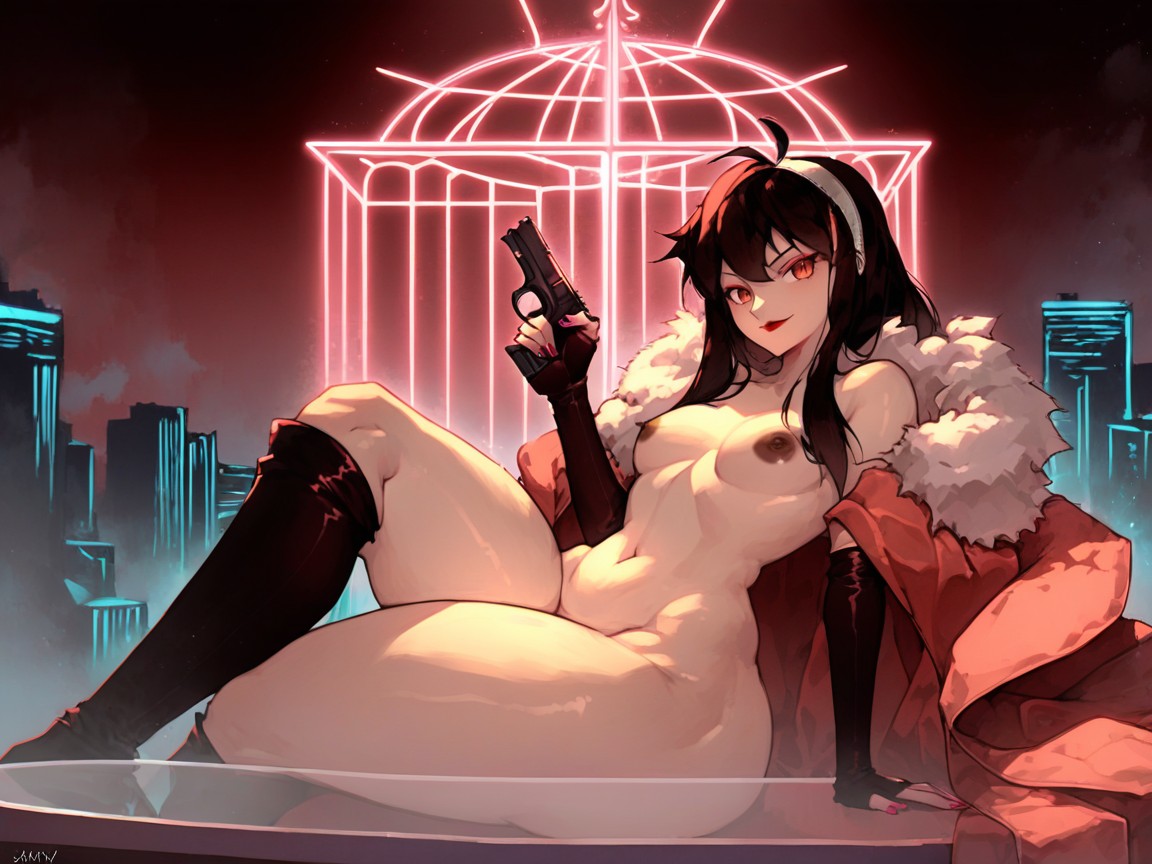 Velvet Suite Background, Penthouse Location, Extremely Large Ass Latina AI Porn