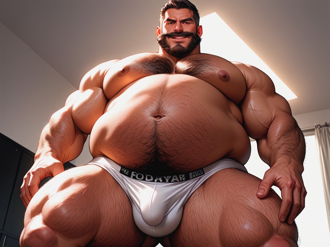 Beard, Penis Bulge, Love Handles AI Gay Porn