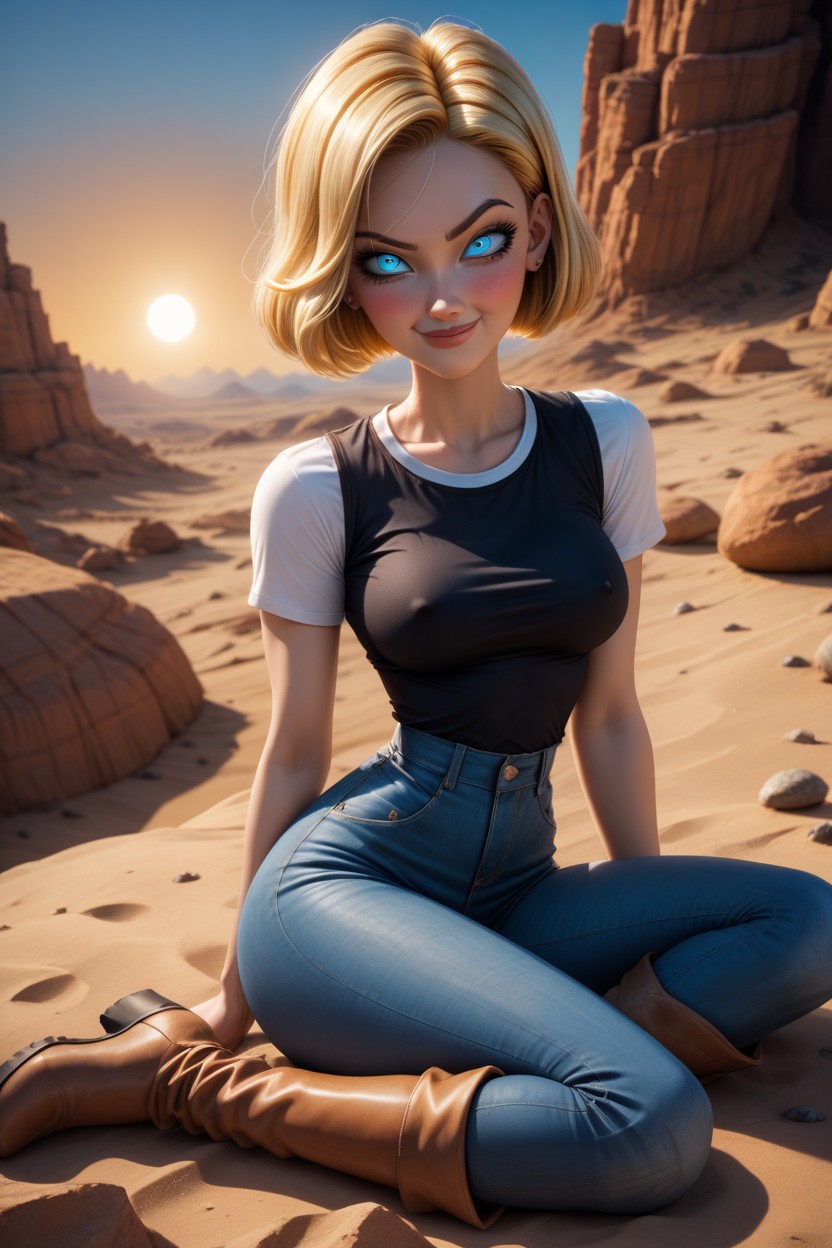 Volumetric Lighting, Blonde Hair, Medium Breast Hentai AI Porn