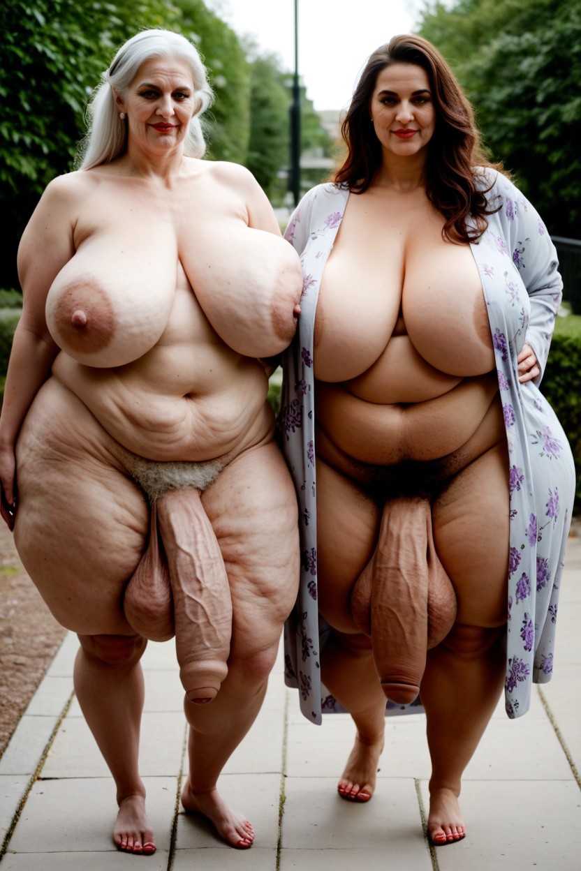 Really Long Legs, Naked, Gigantic Saggy Breast AI Porn