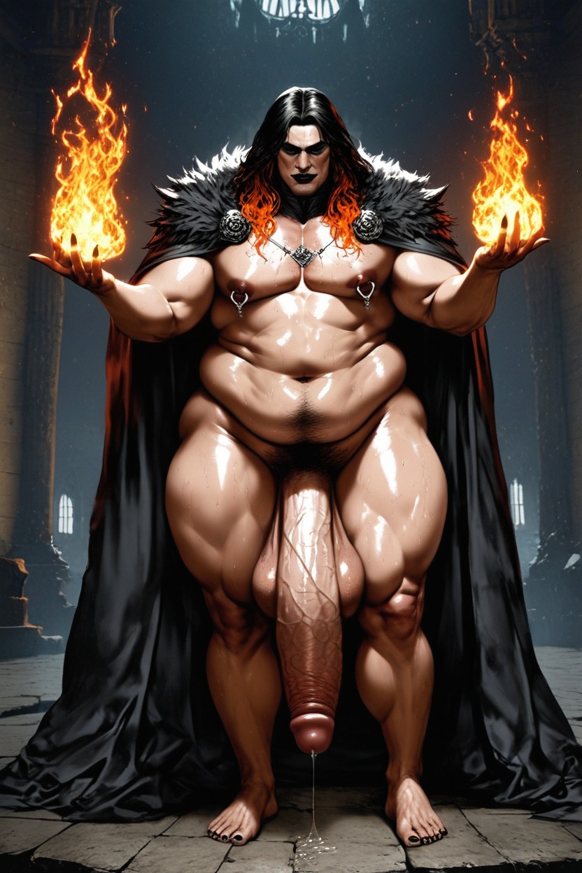 Cape, Thick, Hyper Long Veiny Cock AI Gay Porn