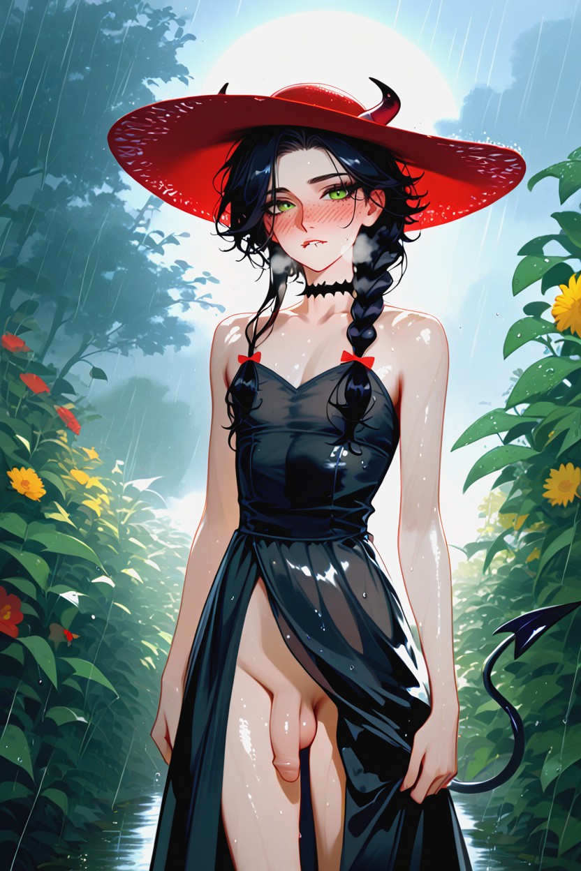 18+, Pale White Skin, Garden AI Gay Porn
