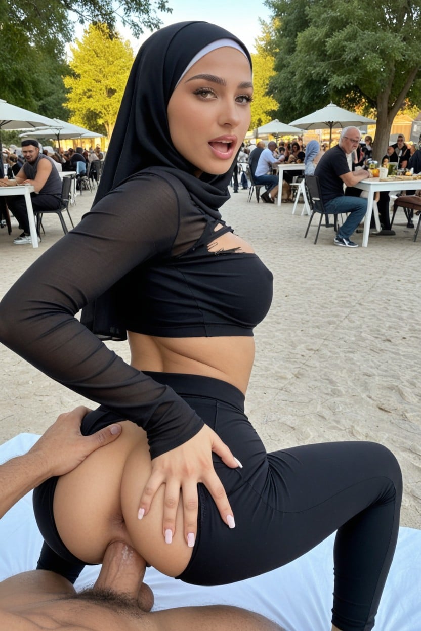 Agachándose, High Angle, Bubblebutt Exposed Porno IA