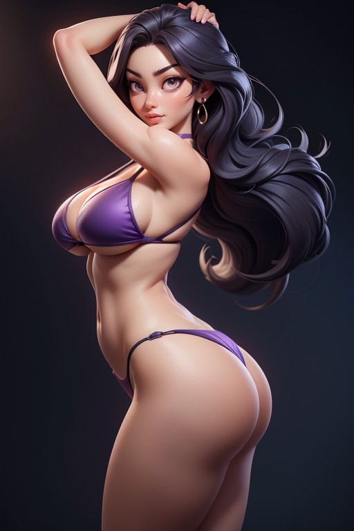 Athletic, Side View, Massive Ass Hentai AI Porn