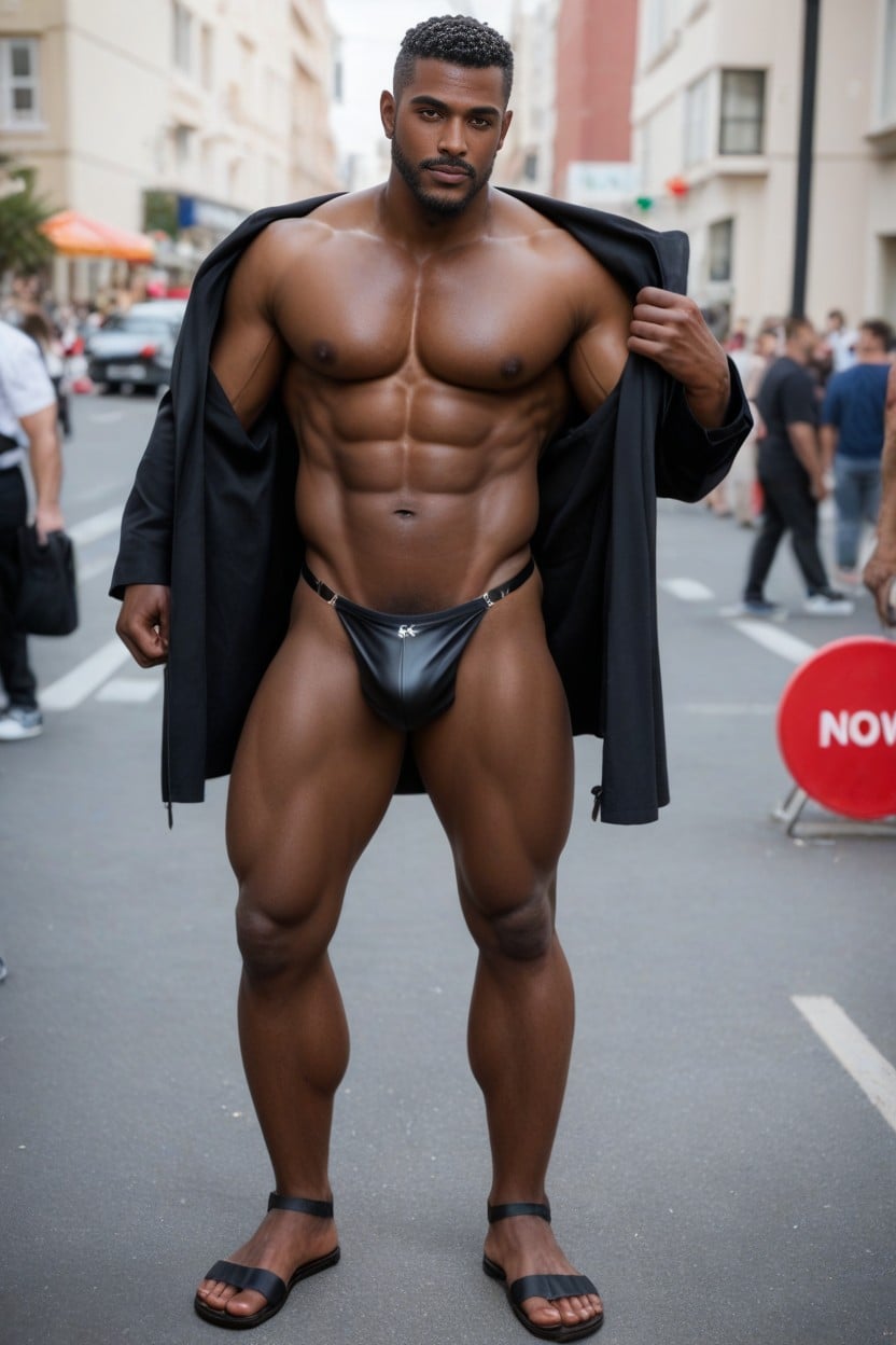 Fit, Is Nude Wearing Only A Red Jock Strap, Open Clothes AI Gay Porn