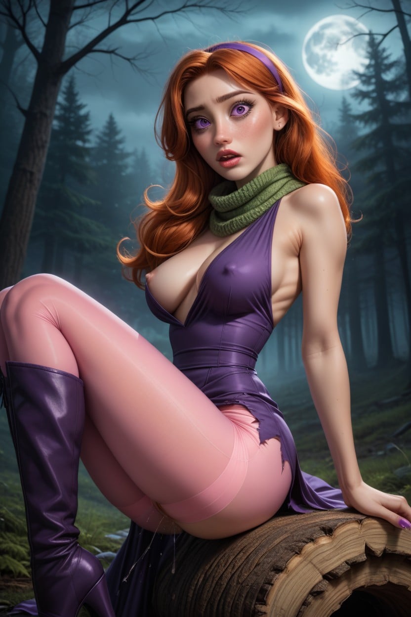 Medium Breast, Detailed Eyes, Mouth Agape Hentai AI Porn