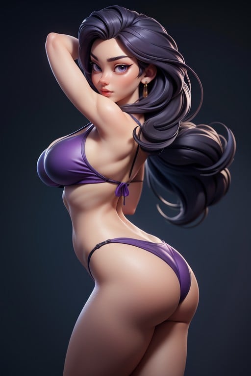 Large Breasts, Juicy Curve, Side View Hentai AI Porn