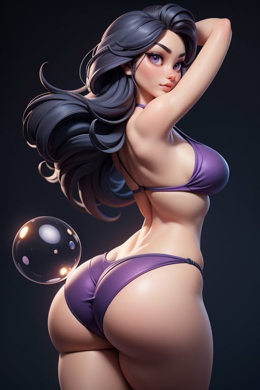 Arms Raised In Front Of Face, Juicy Curve, Correct Body Proportions Hentai AI Porn